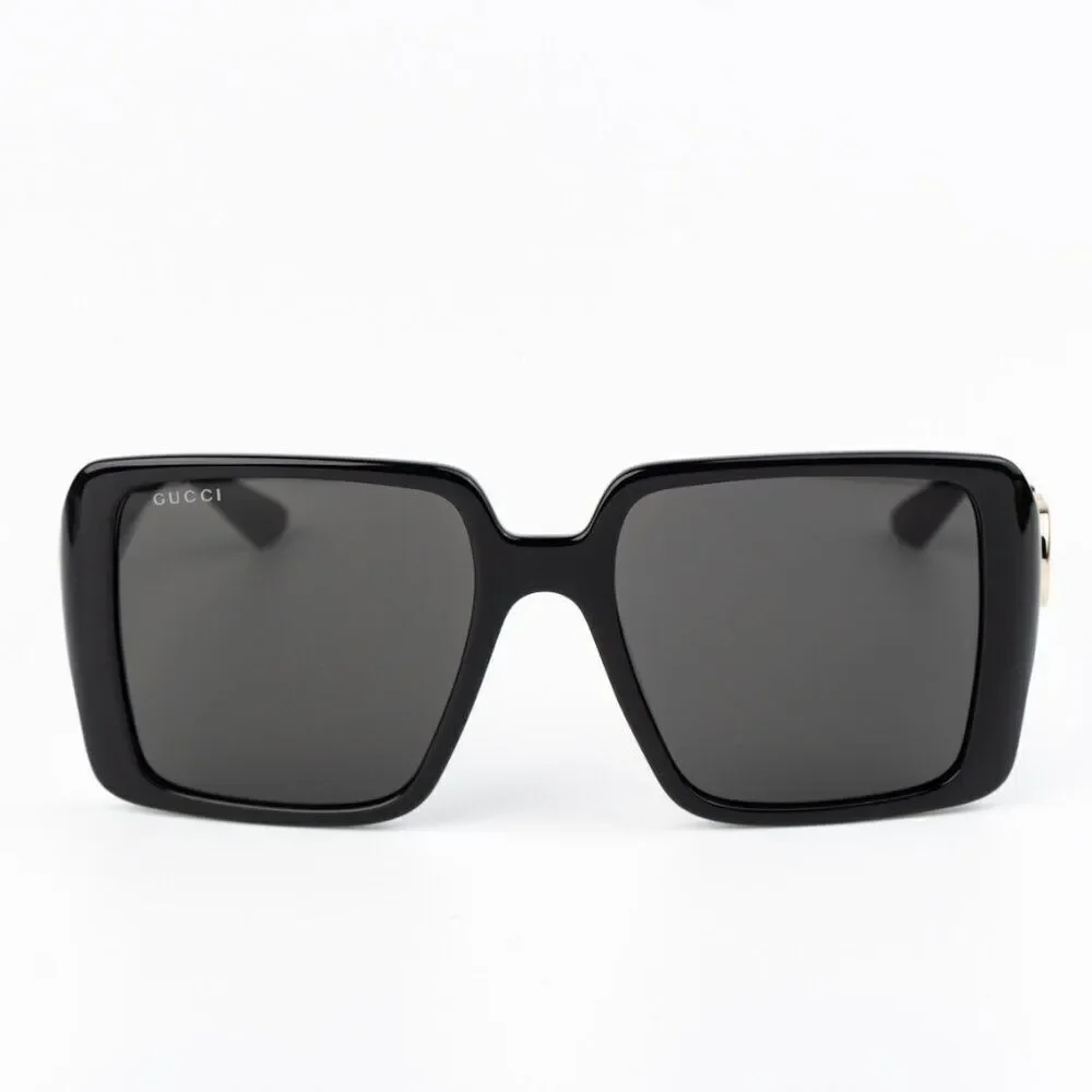 NEW Gucci GG1692S 001 Black Grey Square Women Sunglasses